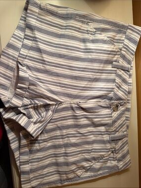 SO Women's Striped Flat Front Shorts